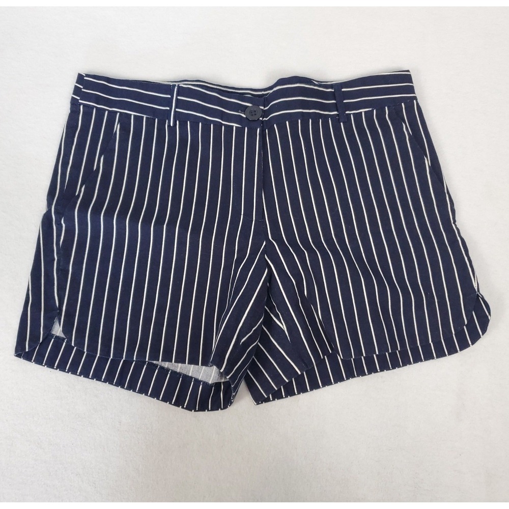 Jade Melody Tam Womens Navy Blue White Striped Shorts Size 8 Nautical Preppy